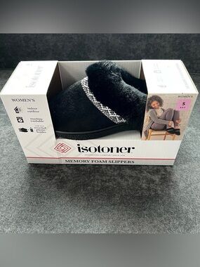 NIB Isotoner Women’s Classic Comfort Hoodback Slipper Size S 6.5-7